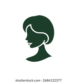 Diseño de cara femenina de Vector mínimo: arte de línea de retrato de mujer elegante y simple para belleza, moda, cuidado de la piel, cosméticos, marcas, carteles y proyectos digitales