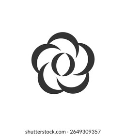 Minimal vector flower nature symbol design