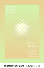 Minimal Vector Geometric Cover Design with Gradient and Abstract Lines and Figures for your Business. Template Design with Hologram, Gradient Effect for Electronic Festival.
