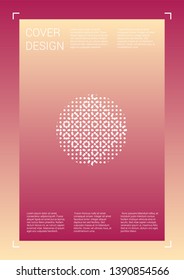 Minimal Vector Geometric Cover Design with Gradient and Abstract Lines and Figures for your Business. Cover Design with Hologram, Gradient Effect for Identity.