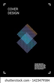 Minimal Vector Geometric Cover Design with Gradient and Abstract Lines and Figures for your Business. Banner Design with Hologram, Gradient Effect for Event.