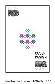 Minimal Vector Geometric Cover Design with Gradient and Abstract Lines and Figures for your Business. Brochure Design with Hologram, Gradient Effect for Branding.