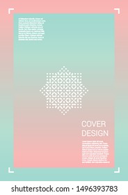 Minimal Vector Geometric Cover Design with Gradient and Abstract Lines and Figures for your Business. Banner Design with Hologram, Gradient Effect for Branding.