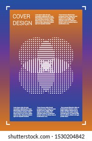 Minimal Vector Geometric Cover Design with Gradient and Abstract Lines and Figures for your Business. Flyer Design with Hologram, Gradient Effect for Music Festival