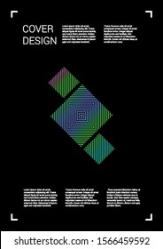 Minimal Vector Geometric Cover Design with Gradient and Abstract Lines and Figures for your Business. Page Design with Hologram, Gradient Effect for Event.