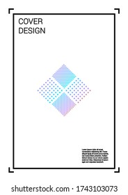 Minimal Vector Geometric Cover Design with Gradient and Abstract Lines and Figures for your Business. Coverage Design with Hologram, Gradient Effect for Performance.