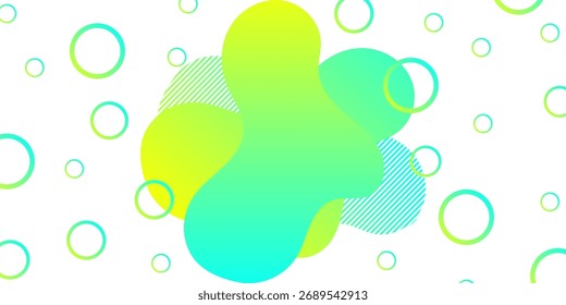 Minimal vector gradient color fluid shape background design