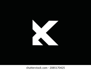 Minimal vector graphic alphabet symbol. Letter X logo.