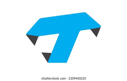 Símbolo mínimo del alfabeto gráfico vectorial. logotipo de letra T.T plantilla de monograma abstracto del logotipo del vector.
