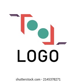Minimal vector graphic alphabet symbol. Letter T logo.