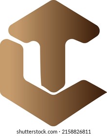 Minimal vector graphic alphabet symbol. Letter T logo.