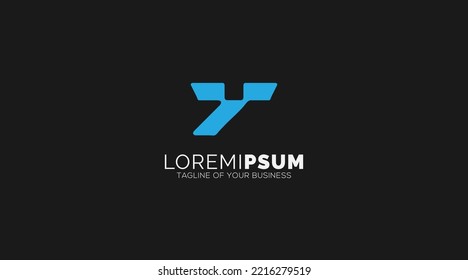 Símbolo mínimo del alfabeto gráfico vectorial. Logo de la letra T