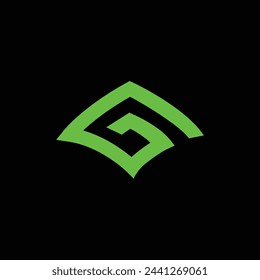 Minimal vector graphic alphabet symbol. Letter ga logo.Letter g logo
