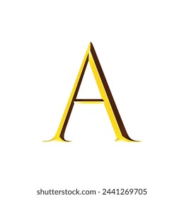 Símbolo de alfabeto gráfico vectorial mínimo. Logotipo de letra A