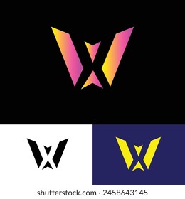 Minimal vector graphic alphabet symbol. Letter W logo and icon .Letter WW logo 