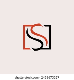 Símbolo de alfabeto gráfico de Vector mínimo. Logo de la letra S e icono de la letra S 