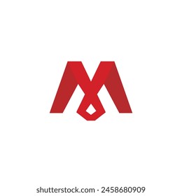 Minimal vector graphic alphabet symbol. Letter M logo and icon .Letter MM logo 