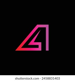 Minimal vector graphic alphabet symbol Letter A logo and icon .Letter AAlogo 