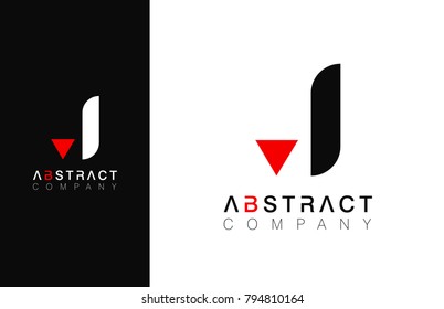 Minimal vector graphic alphabet symbol. Letter J logo.