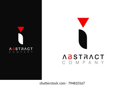 Minimal vector graphic alphabet symbol. Letter I logo.