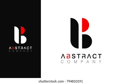 Minimal vector graphic alphabet symbol. Letter B logo.