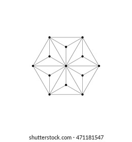 minimal vector hexagon logotype design template