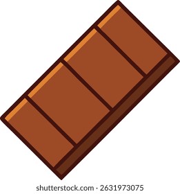 Minimal Vector Icon Of Chocolate Bar With Contemporary Flat Design