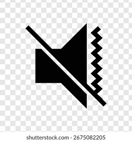 Icono de Vector mínimo con altavoz con ondas de vibración aisladas ideal para el diseño de interfaz de usuario móvil