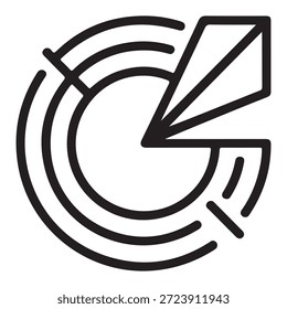 Icono de Vector mínimo para sistemas inteligentes de decisión y control de riesgos.
