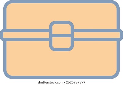 Minimal vector illustration of a briefcase icon, ideal for representing business, office work, employment, or professional services.
