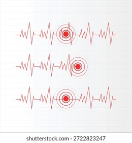 Ilustración vectorial mínima de un suelo agrietado causado por un terremoto. Perfecto para la conciencia de desastres, infografías de seguridad y diseños educativos. Editable y Alta resolución.
