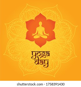 Minimal Vector Illustration Design of International Yoga Day 