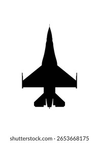 Ilustração vetorial mínima de uma aeronave a jato leve e ágil para combate aéreo moderno.