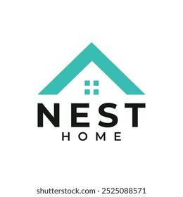 A minimal vector illustration logo for a home decor company home icon