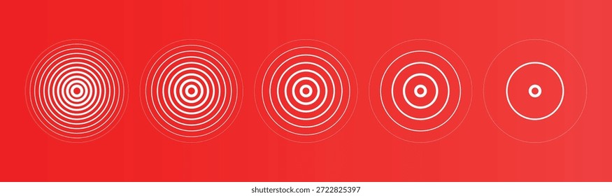 Minimal vector illustration of a seismic wave pattern, representing earthquake tremors and ground vibrations. Ideal for educational infographics, disaster awareness materials, scientific presentations, and emergency preparedness designs. Fully editable vector.
