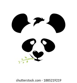 Minimal vector illustration of Young Panda face