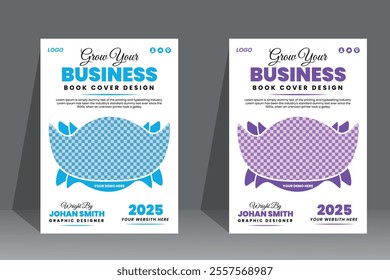Minimal vector layout business book cover design