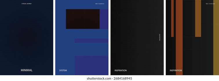 Layout de vetor mínimo, design de vetor de pôster com fundo abstrato dinâmico