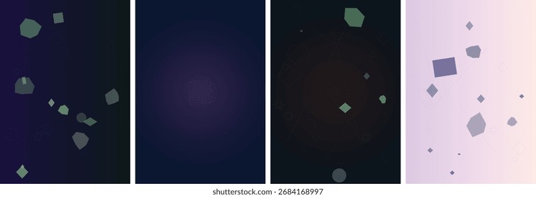 Minimal Vector Layout, Poster Vector Design with Dynamic Abstract Background