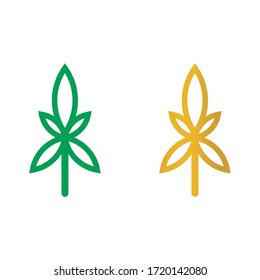 Minimal vector leaf icon design