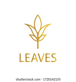 Minimal vector leaf icon design