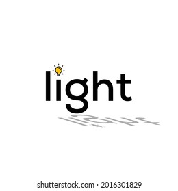 minimal vector LIGHT word logo