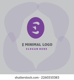 Minimales Vektorlogo für Banner, Plakat, Flyer, Firma. E, Buchstabe minimales Logo. minimalistisches Logo.