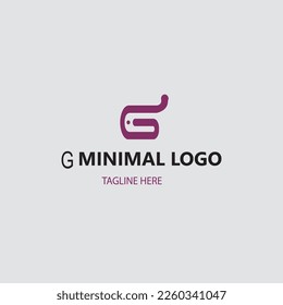 Minimal Vector Logo for banner, poster, flyer, Company. G, letter minimal logo. minimalist logo.