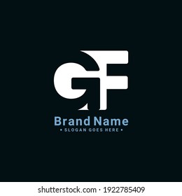 Minimal Vector Logo for Initial Letter GF