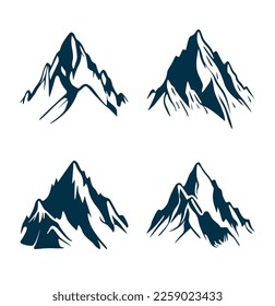 minimal vector mountain logo design 