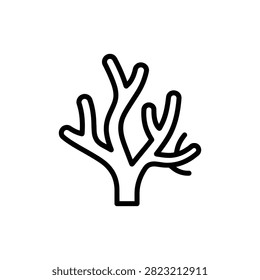 minimal vector outline coral reef icon