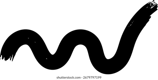 Minimal vector paint brush strokes art illustration design