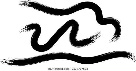 Diseño de ilustración de arte de Conjuntos de pinceladas de pinceladas de Vector mínimo