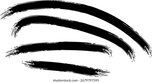 Minimal vector paint brush strokes sets art illustration design